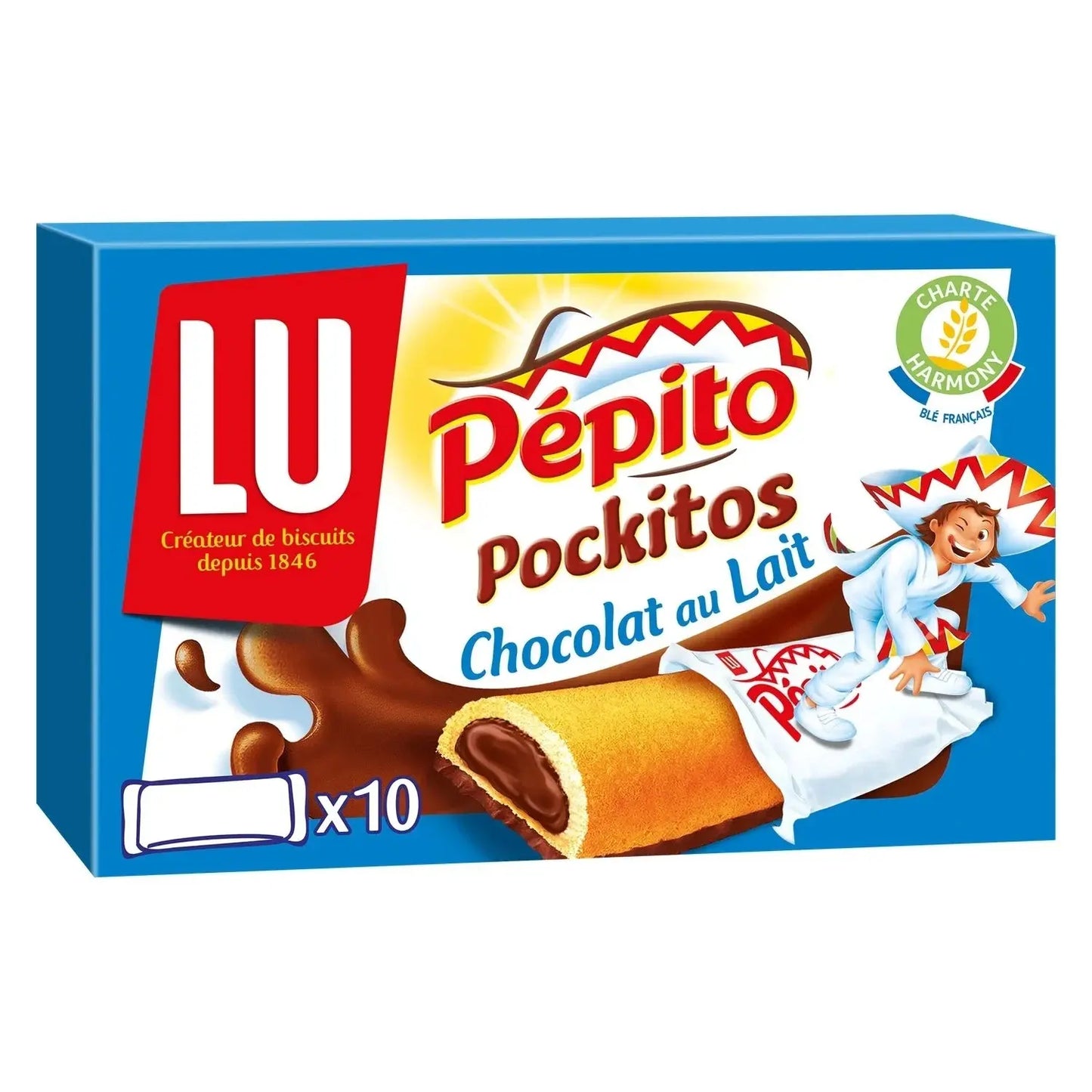 LU, Pepito Pockitos milk chocolate-filled bar biscuits - Frenchy Candy