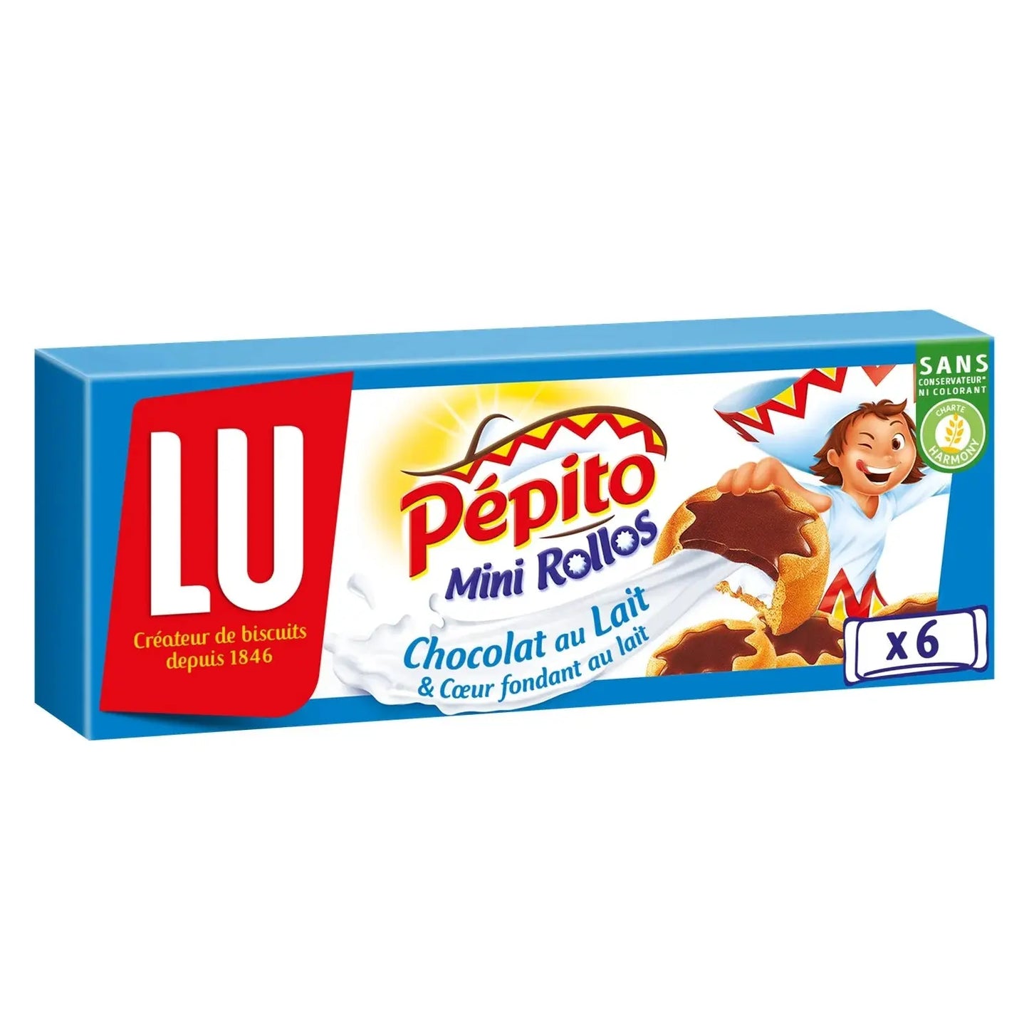 LU, Pepito Mini Rollos biscuits filled and coated with milk chocolate - Frenchy Candy
