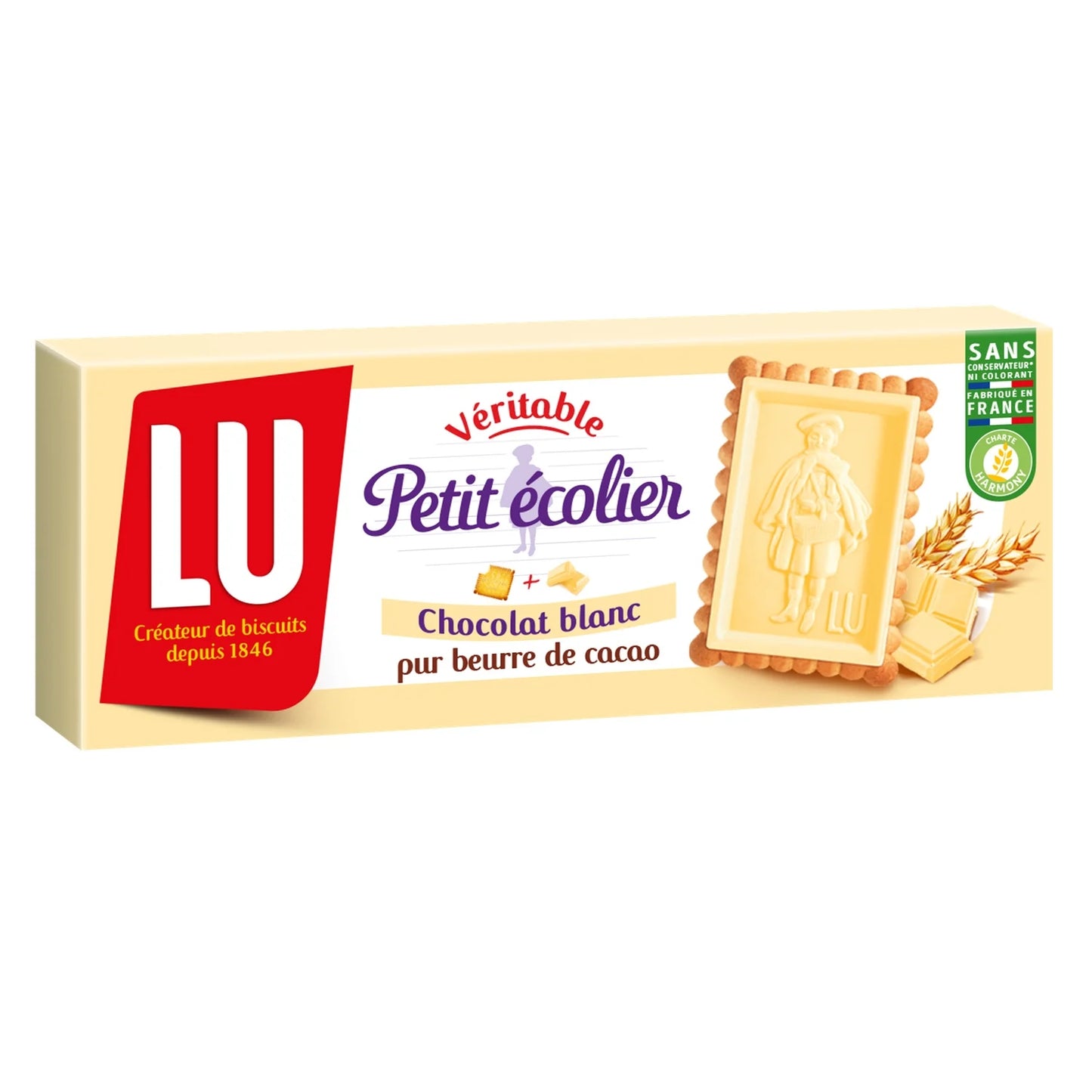 LU, Petit Ecolier Petit Beurre Biscuits Coated in White Chocolate - Frenchy Candy