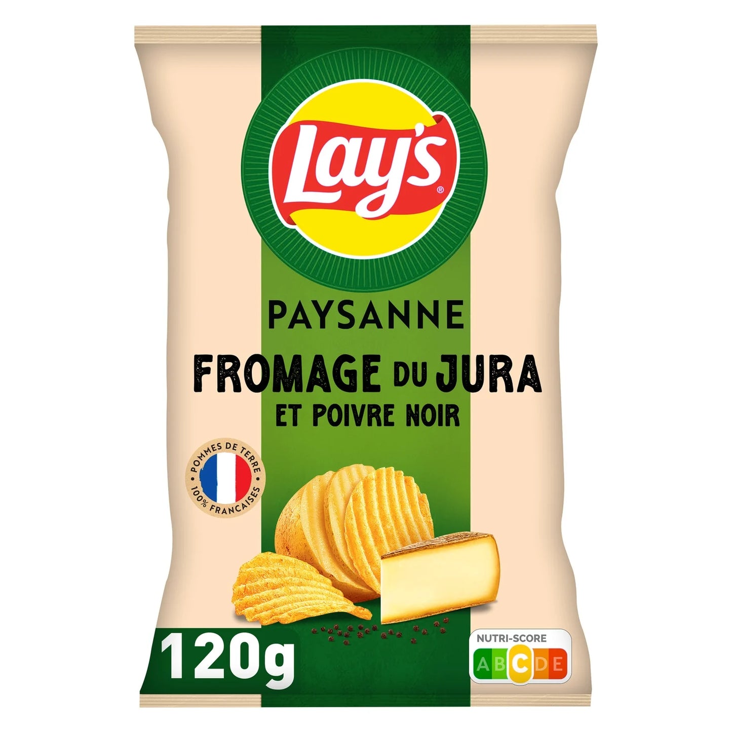 Lay's, Country Recipe Jura Cheese and Black Pepper Flavor Chips - Frenchy Candy