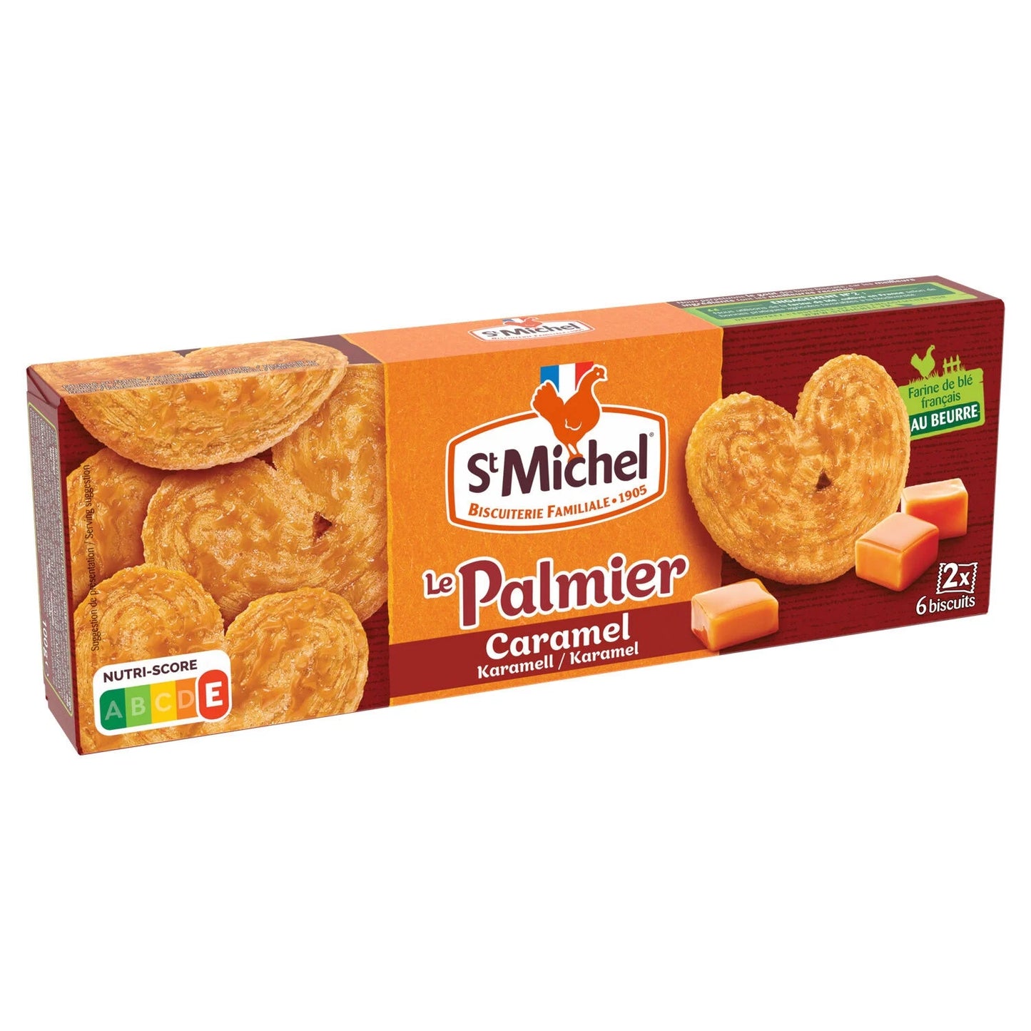 St Michel, Caramel Palmier Biscuits Palm Oil-Free - Frenchy Candy