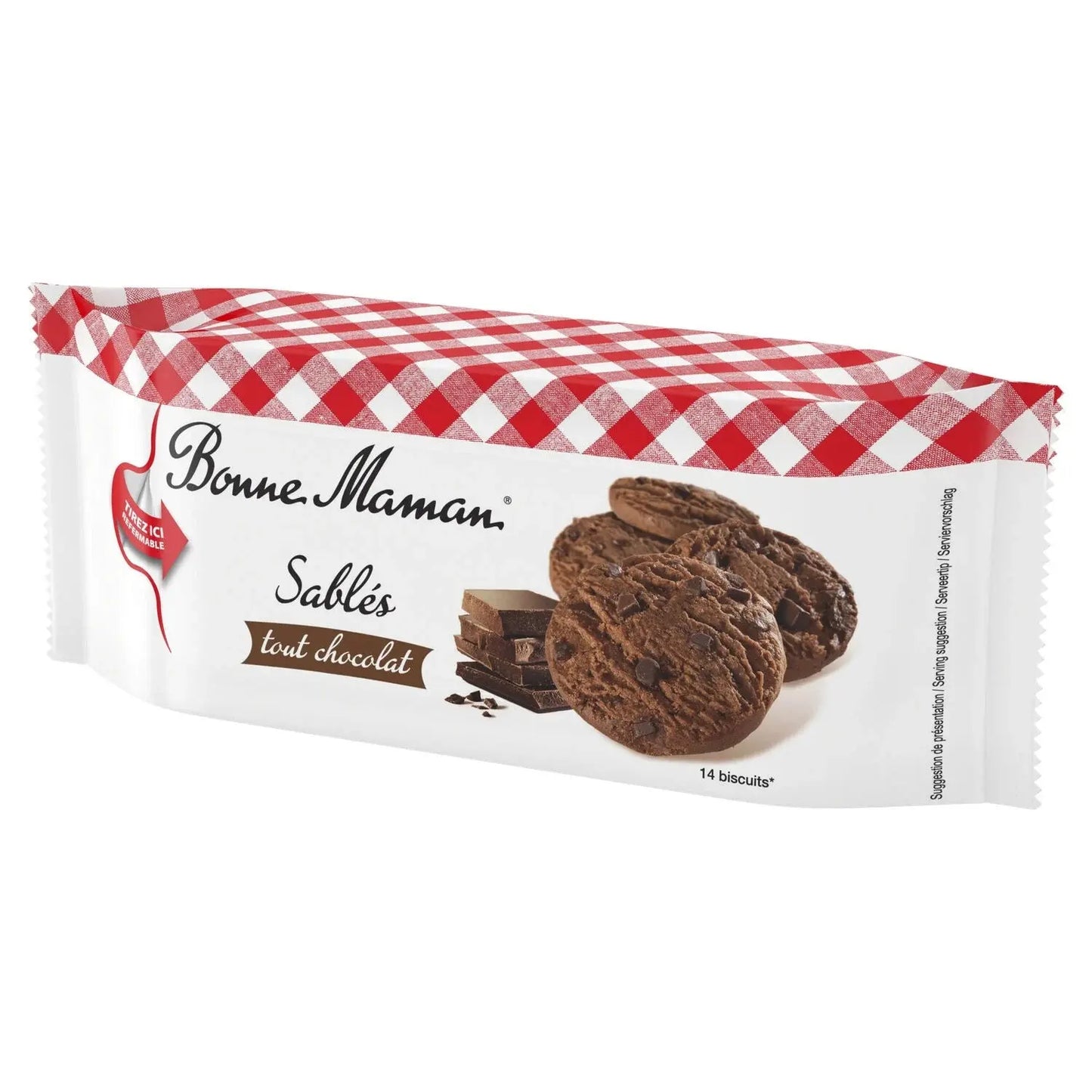 Bonne Maman, All-Chocolate Shortbread Biscuits Palm Oil-Free - Frenchy Candy