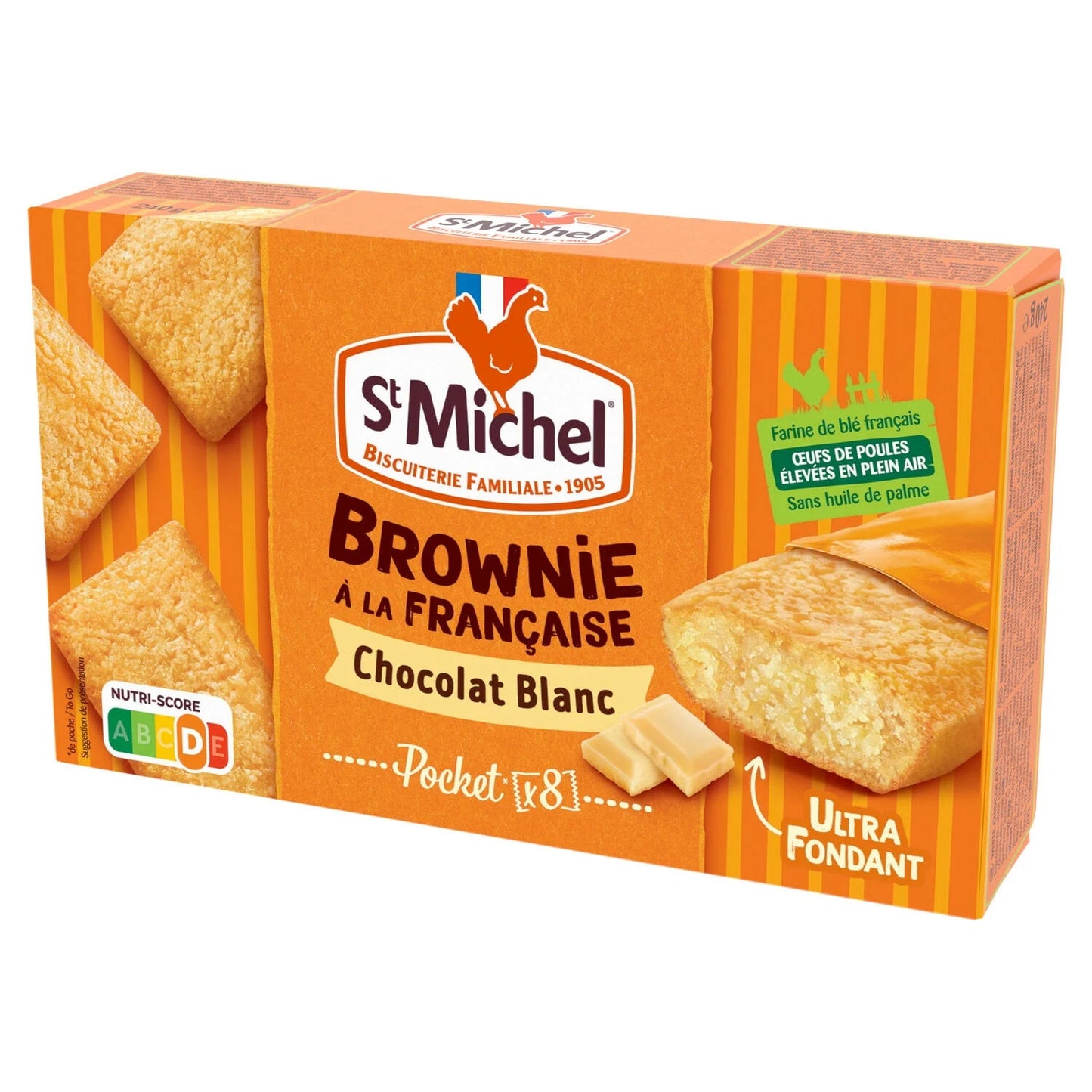 St Michel, White Chocolate Brownie Cakes Palm Oil-Free - Frenchy Candy
