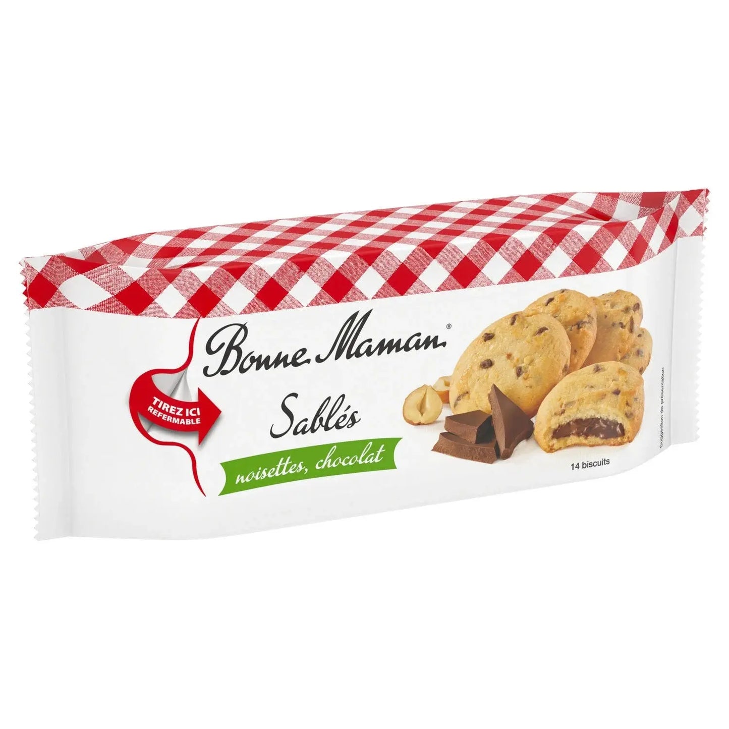Bonne Maman, Hazelnut Chocolate Shortbread Biscuits Palm Oil-Free - Frenchy Candy