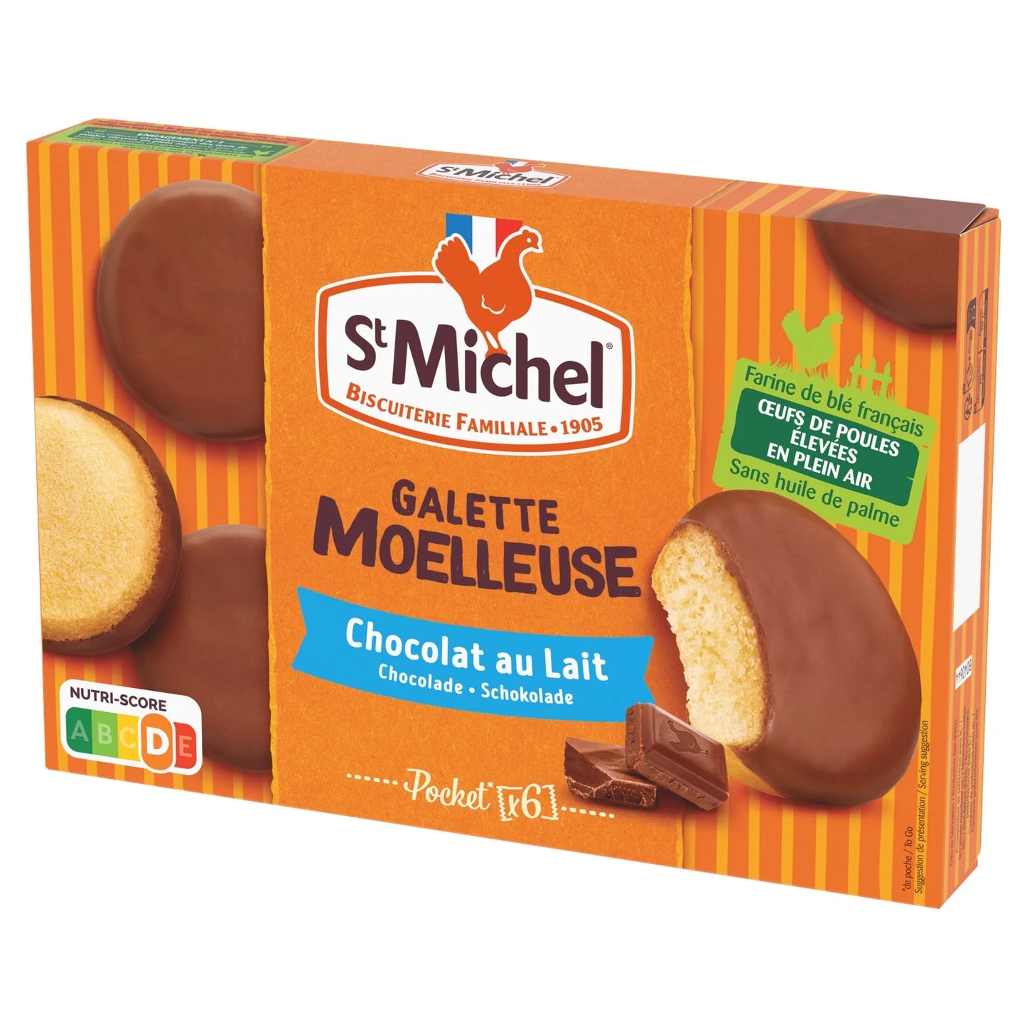 St Michel, Soft Galettes Coated with Milk Chocolate Palm Oil-Free - Frenchy Candy