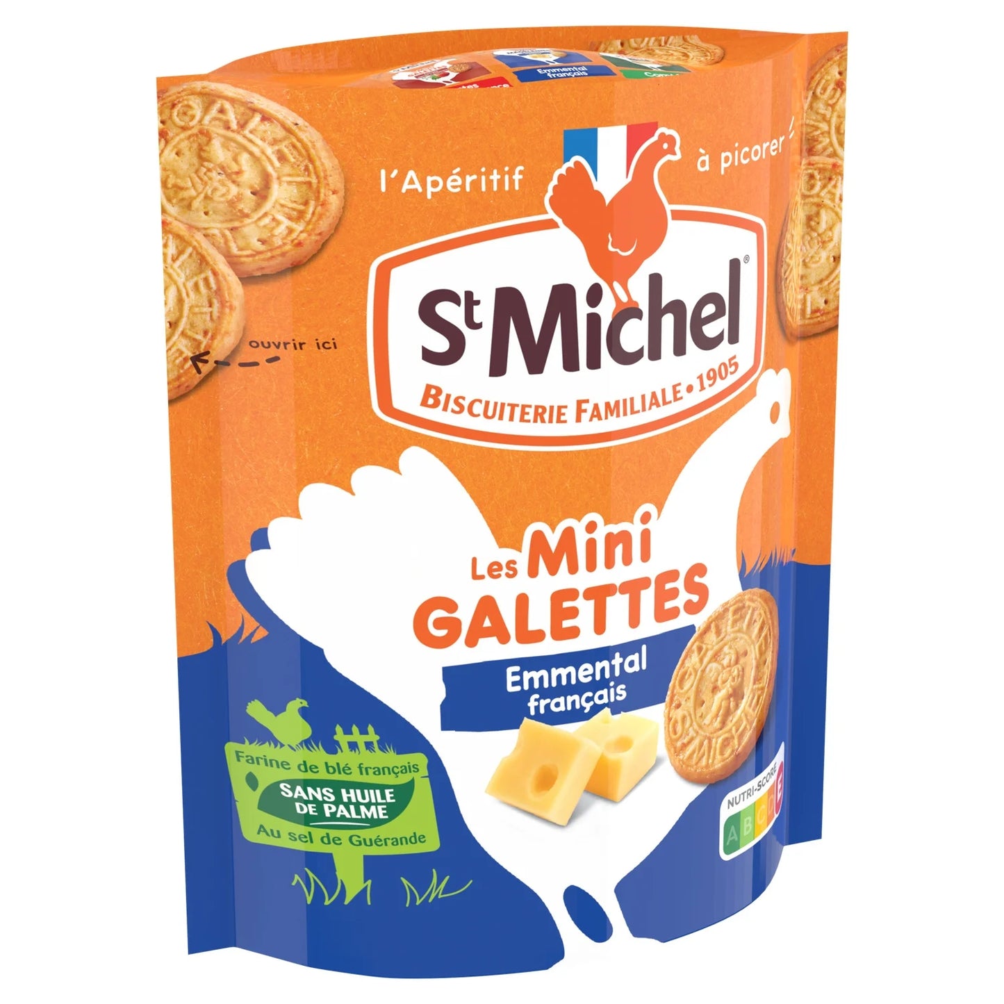 St Michel, Mini French Emmental Galettes, Palm Oil-Free - Frenchy Candy
