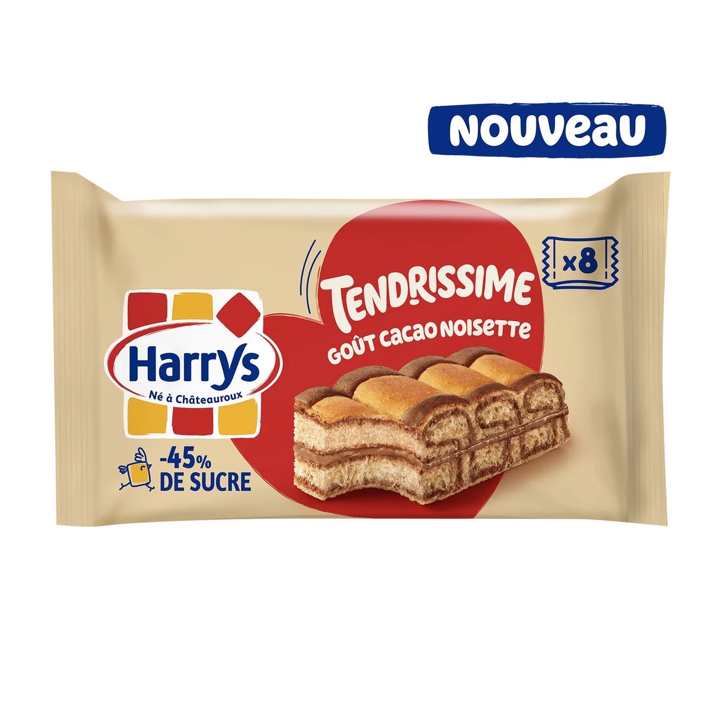 Harry's, Hazelnut and Cocoa Soft Cakes Tendrissime, less sugar - Frenchy Candy
