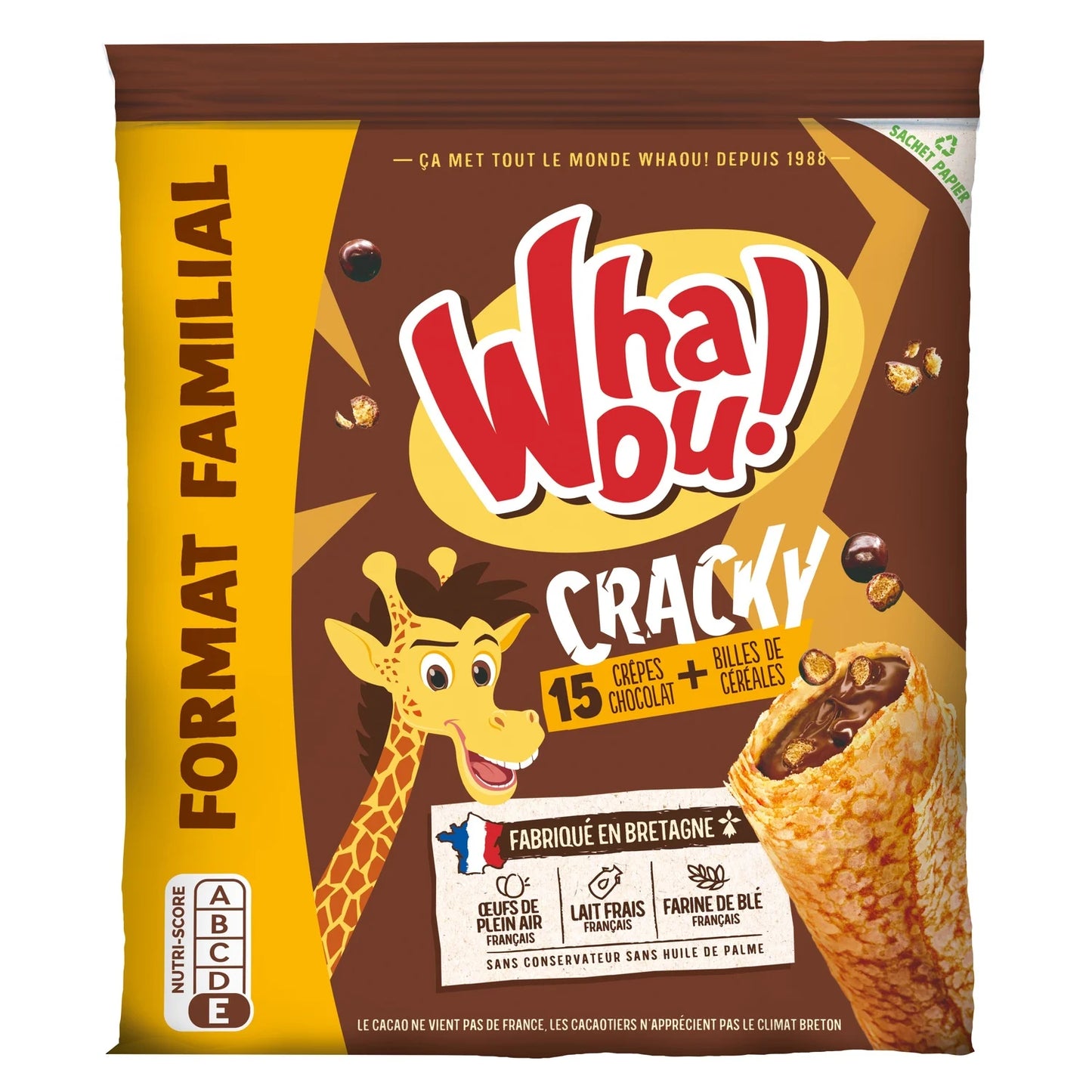WHAOU!, Chocolate/Cereal Cracky Crepes - Frenchy Candy