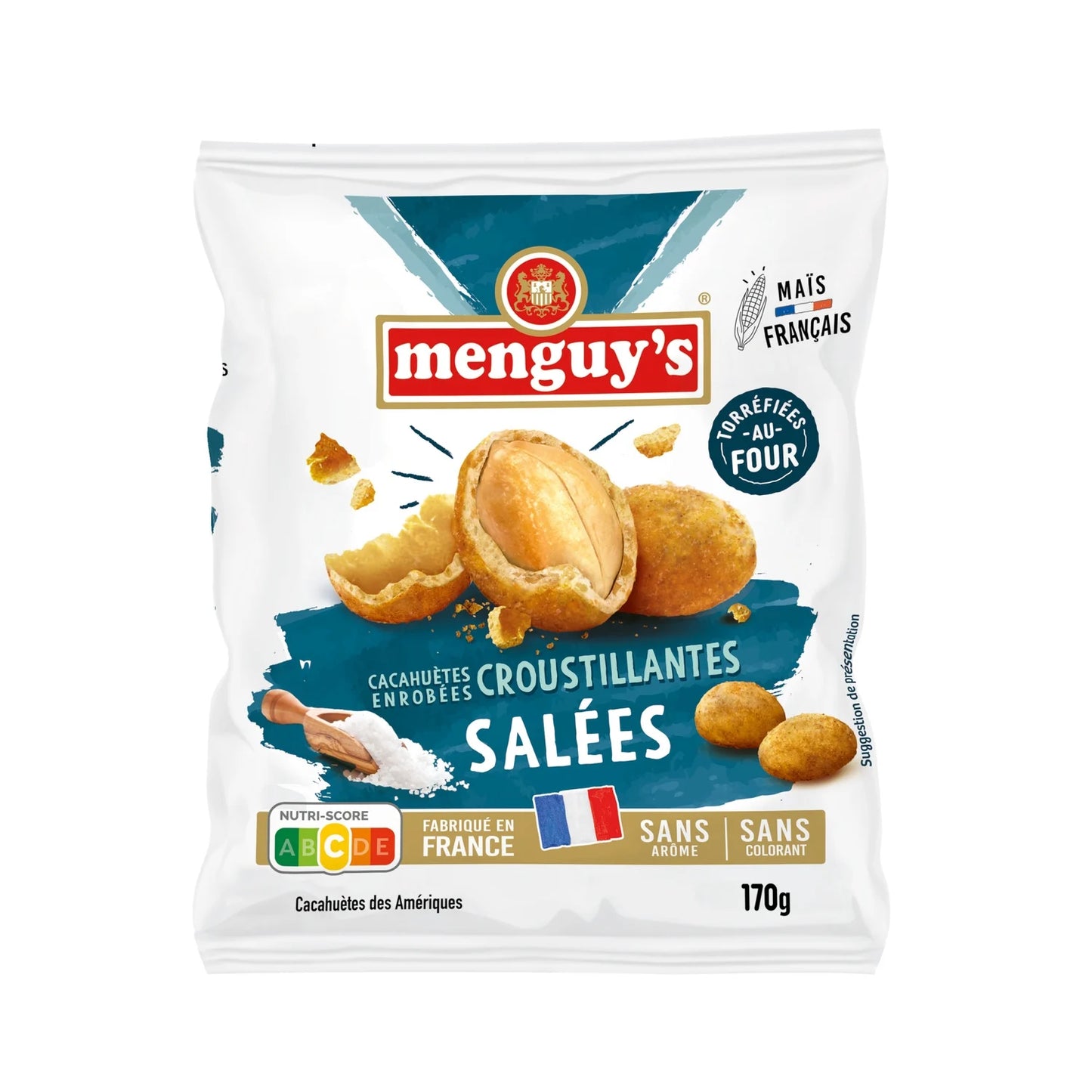 Menguy's, Crispy Coated Salted Peanuts - Frenchy Candy