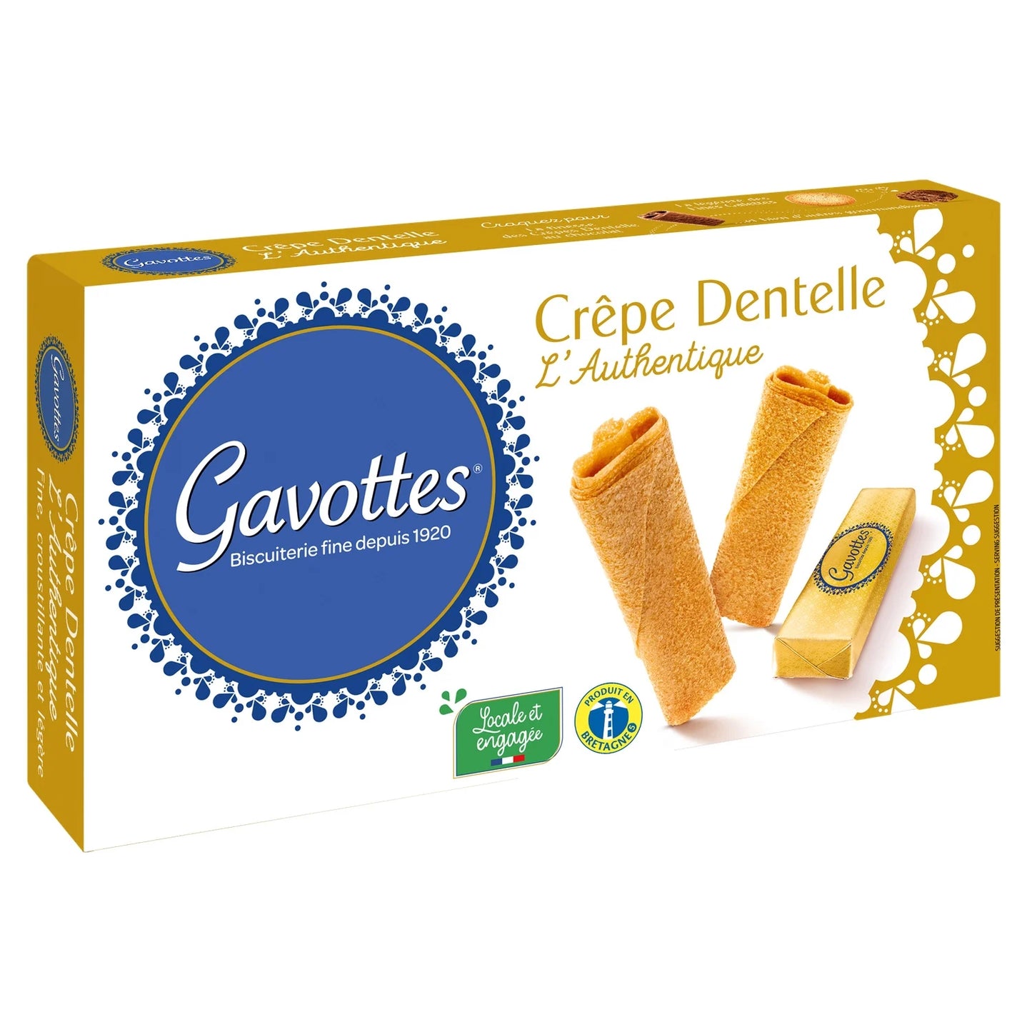 Gavottes, Plain Lace Crepe Biscuits - Frenchy Candy