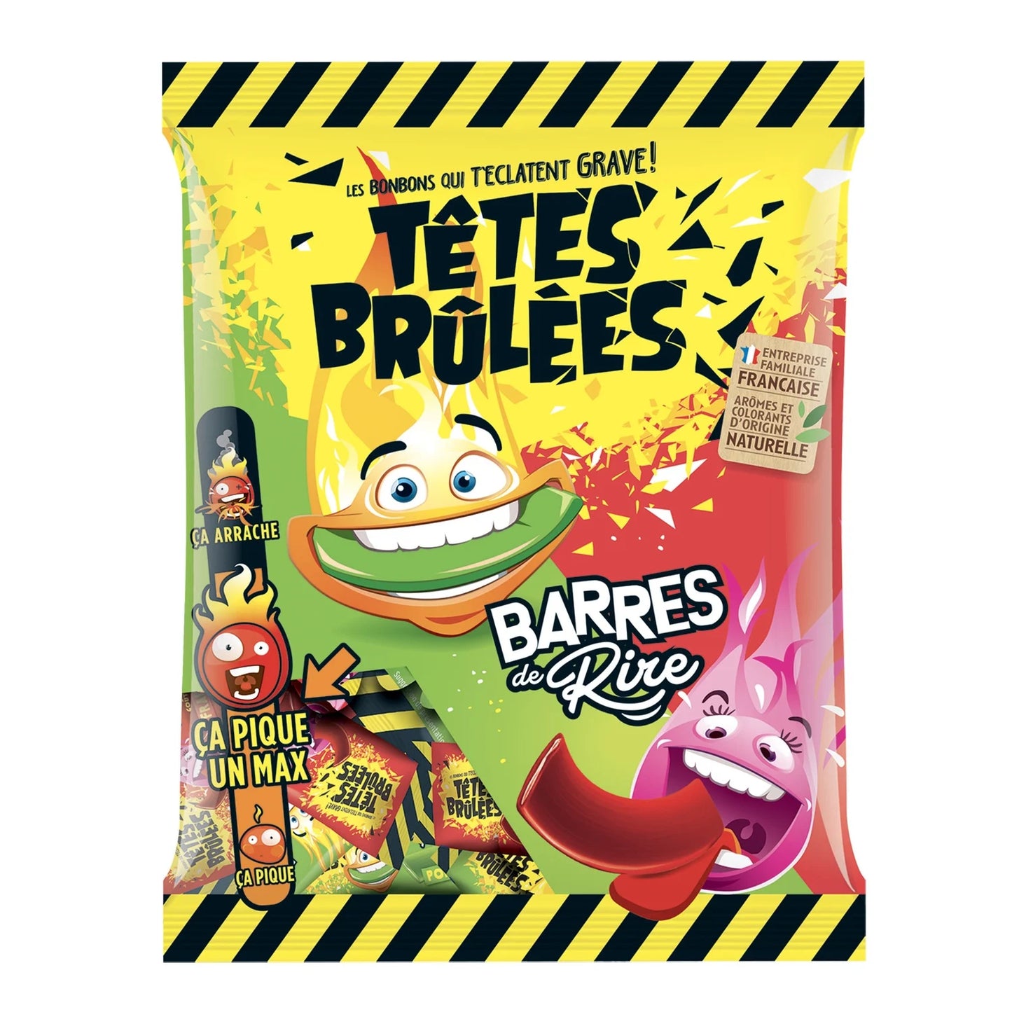 Têtes Brûlées, Apple Strawberry Candies - Frenchy Candy