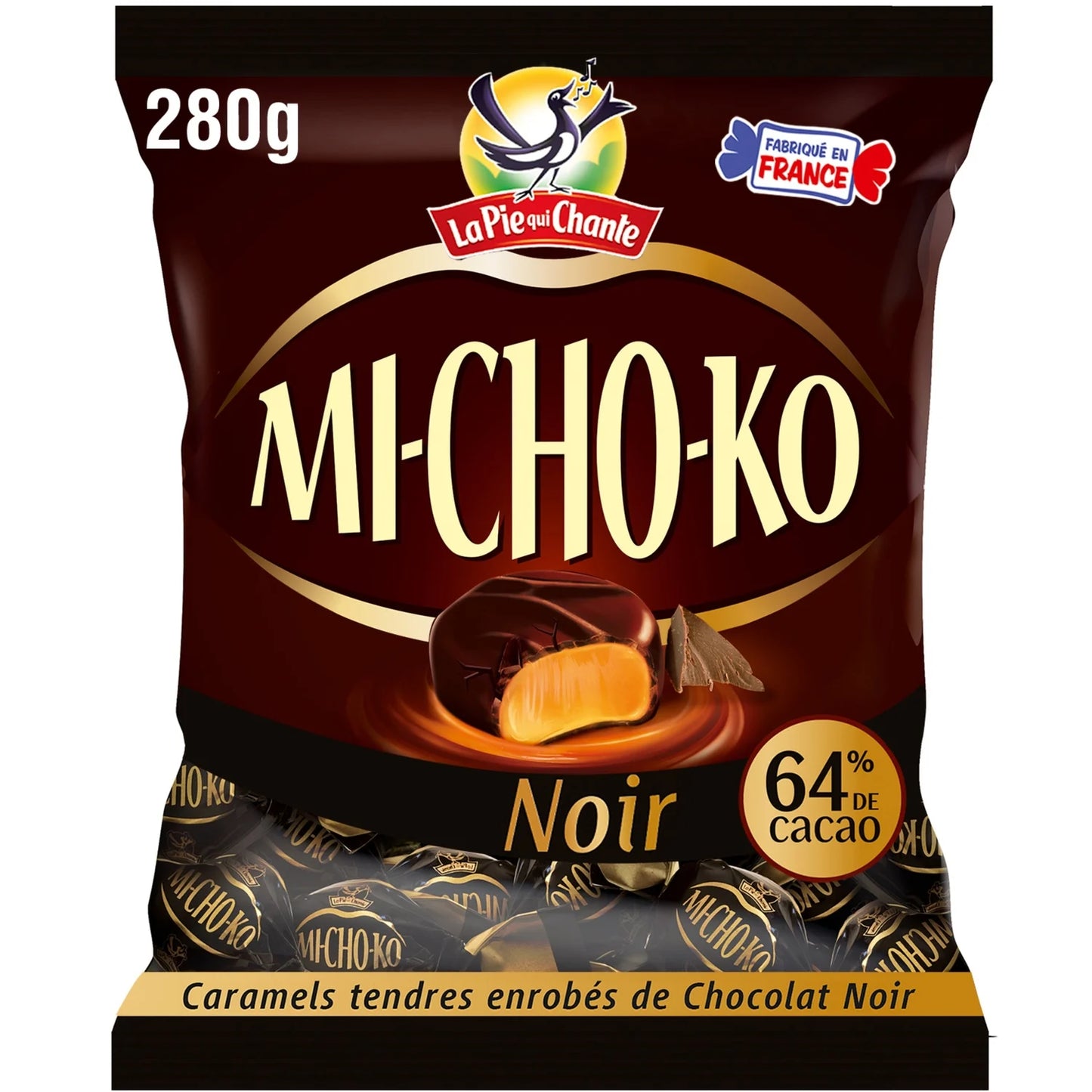 La Pie Qui Chante, Michoko Dark Chocolate and Caramel Candies - Frenchy Candy