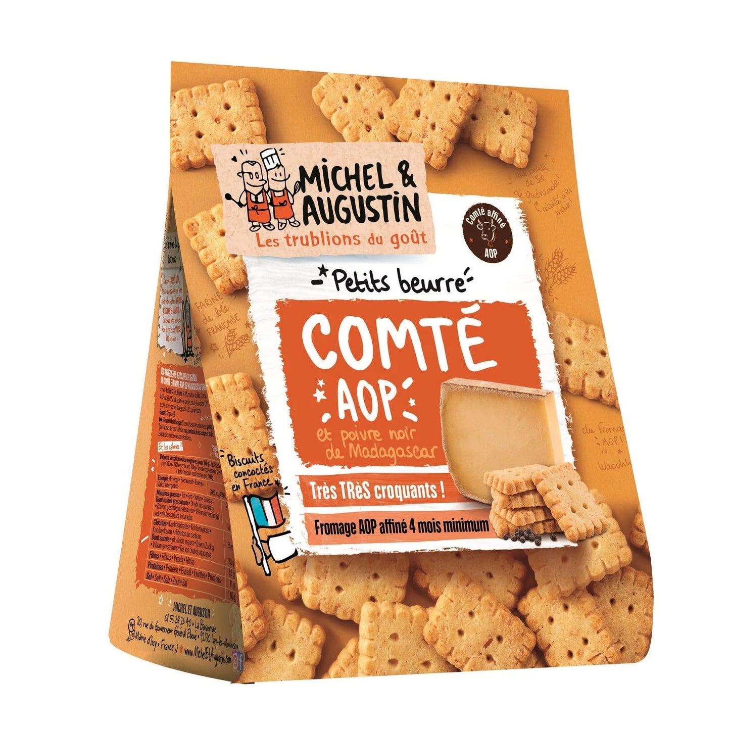 Michel et Augustin, Comté & Pepper Savory Biscuits - Frenchy Candy