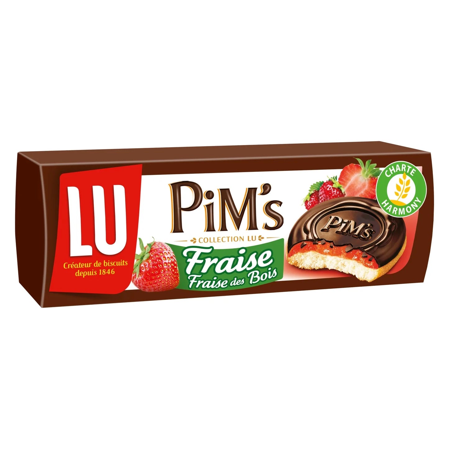 LU, Pim's sponge biscuits coated with strawberry and chocolate - Frenchy Candy