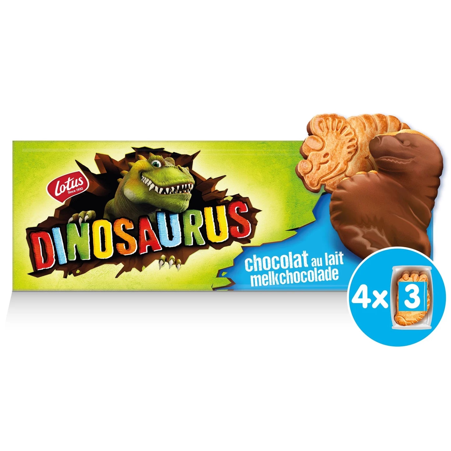 Lotus, Dinosaurius Original Dark Chocolate Coated Biscuits - Frenchy Candy