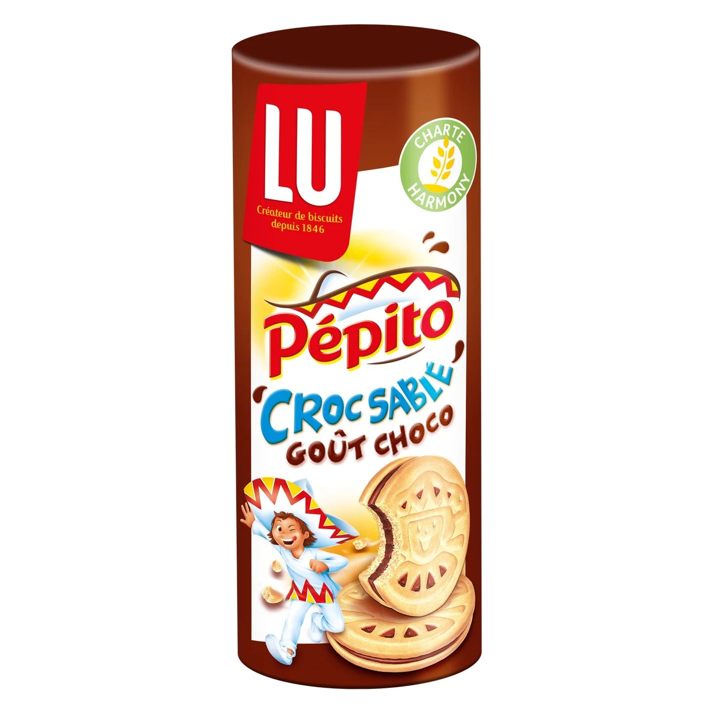 LU, Pepito Croc Sablé Milk Chocolate-Filled Biscuits - Frenchy Candy