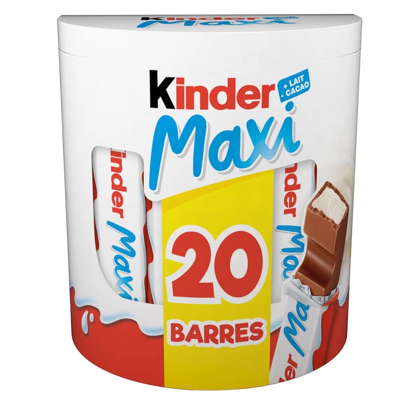 Kinder, Milk Chocolate Bar, Kinder Maxi X20 - Frenchy Candy