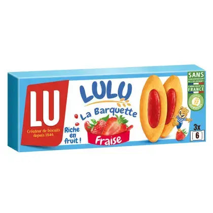 LU, La Barquette Lulu strawberry biscuits - Frenchy Candy