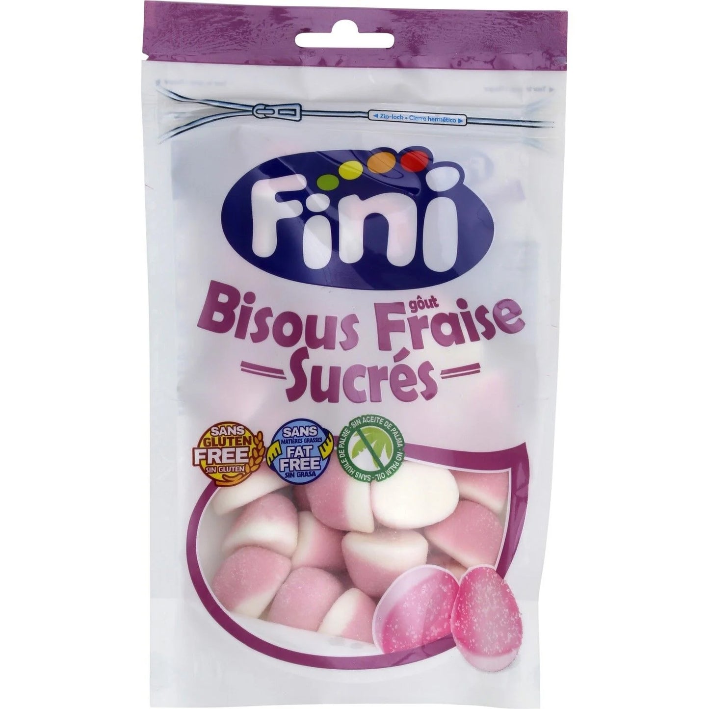 Fini, Sweet Strawberry Kiss Candies - Frenchy Candy